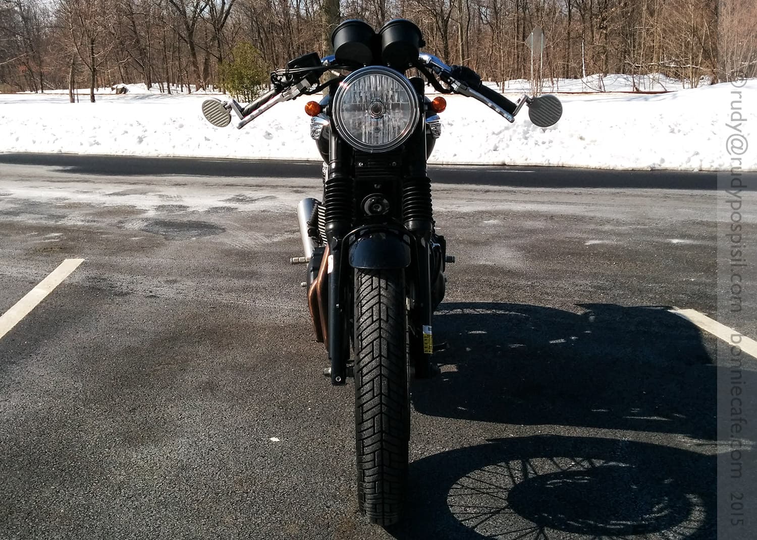 BONNIE MOD #20 Lockhart-Phillips Turn Signals, British Customs Front Turn Signal Bracket, &New Bonneville Front Signal Wiring Interconnects